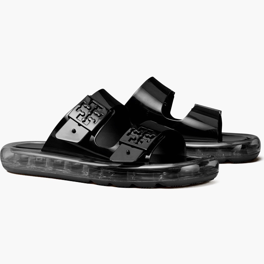 🔥🔥TORY BURCH Buckle Bubble Jelly Slide Sandal